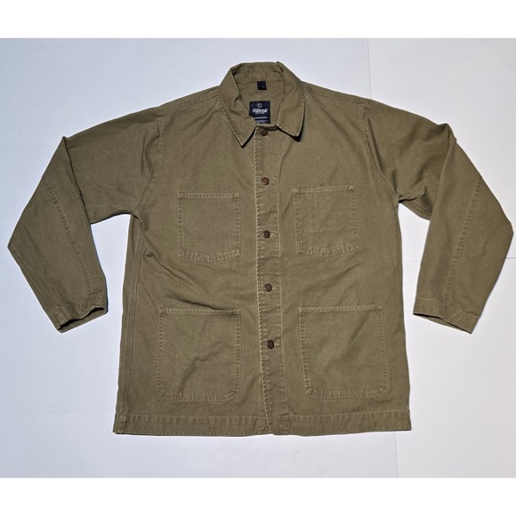 OshKosh B'gosh Jackets & Blazers - Y2K OshKosh Chore Jacket Mens Large Olive Canvas Workwear Utility Barn Coat